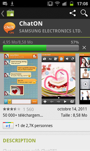 Samsung ChatOn débarque sur Android 