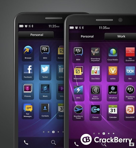 BlackBerry Z30 - Home screen
