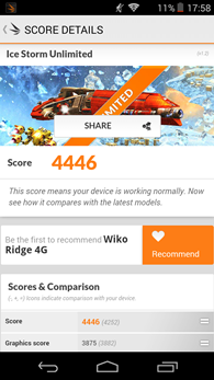 Wiko RIDGE 4G : 3DMark