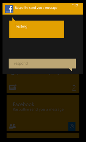 Centre de notification de Windows Phone 8.1