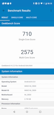 Wiko View 2 performance