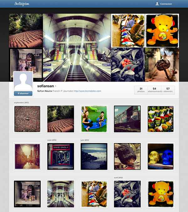 Instagram arrive en force sur le Web avec les (jolis) profils d'utilisateurs