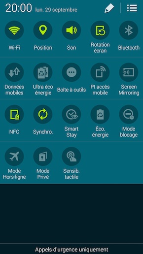 Samsung Galaxy S5 Mini interface