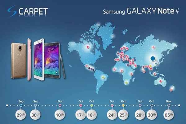 Le Samsung Galaxy Note 4 arrivera le 17 octobre !