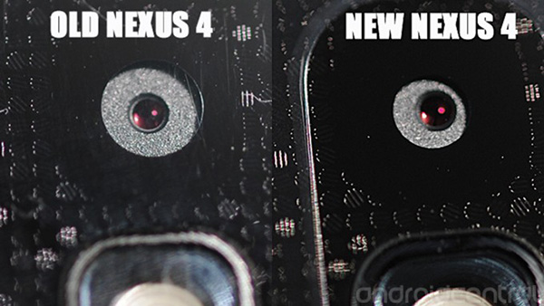 Changements légers dans le design du Google Nexus 4