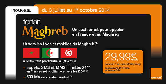 Orange lance « Orange Maghreb » pour appeler au Maroc, en Algérie et en Tunisie