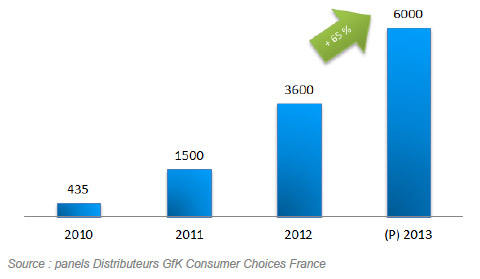 6 millions de tablettes pourraient être vendues en France en 2013