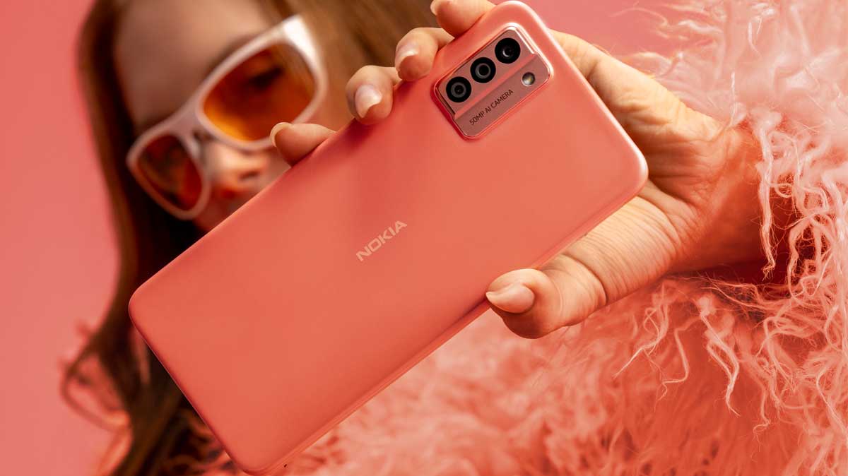 Nouvelle couleur « So Peach » pour le smartphone très abordable Nokia G22