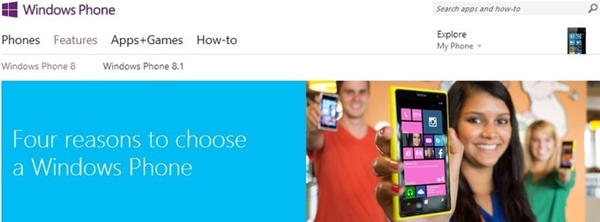 Windows Phone 8.1 aura une section dédiée sur le site officiel de l'OS