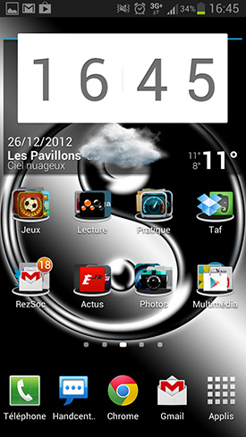 Samsung Galaxy S3 4G : interface utilisateur