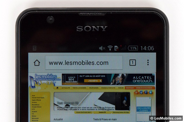 Sony Xperia E4g : écran