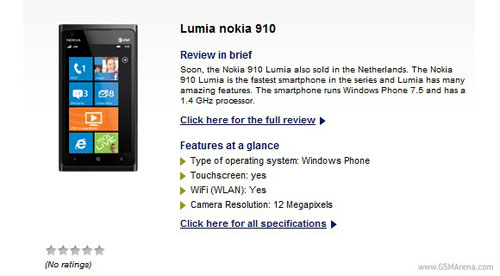 Nokia Lumia 910 : toutes les caractéristiques techniques révélées 