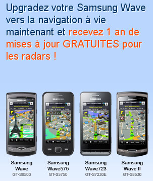 La navigation GPS à vie sur Samsung Wave