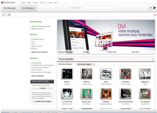 Nokia Music Store devient Ovi Musique