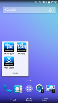 Panasonic Lumix CM1 : écran d'accueil