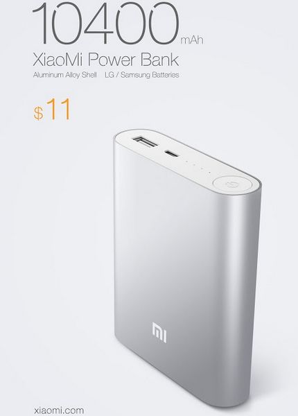 Xiaomi Power Bank : une batterie nomade de 10 400 mAh pour 11 $