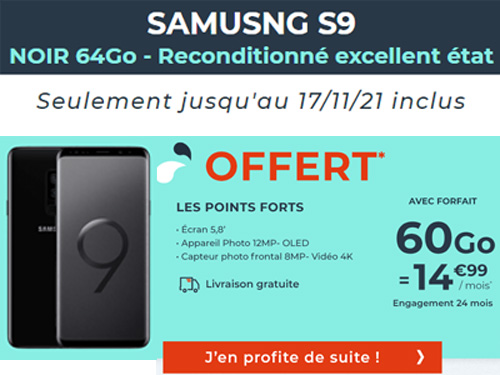 Promo Samsung galaxy S9 cdiscount