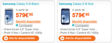 Le Samsung Galaxy S3 sera disponible début juin au prix de 649 euros