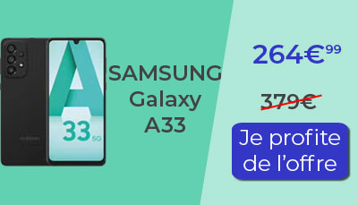 Le Samsung Galaxy A33 est moins cher chez Rakuten