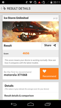 Motorola Moto G : 3DMark
