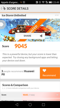 Huawei P8 : 3Dmark