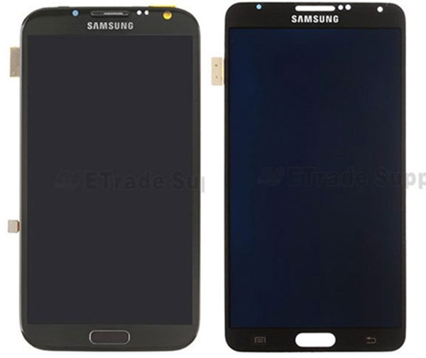 Samsung Galaxy Note 3 : la taille de la face avant comparée avec celle du Galaxy Note 2