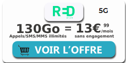 Forfait RED 5G 130Go