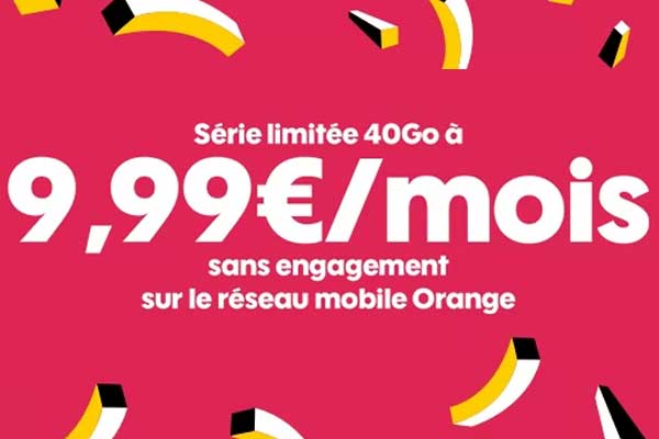 Forfait mobile : Nouvelle série limitée SOSH 40Go à 9,99€ sur le réseau Orange
