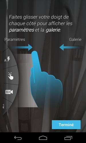 Interface fonction photo du Motorola Moto X