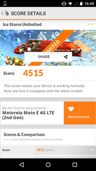 Motorola Moto E 4G : 3Dmark
