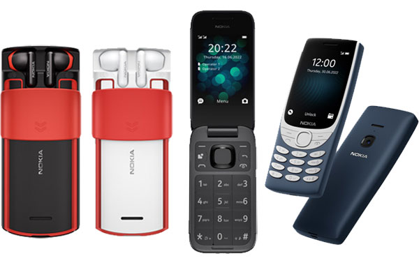 Nokia remet d’anciens téléphones au goût du jour : Nokia 8210 4G, Nokia 5710 XpressAudio et Nokia 2660 Flip