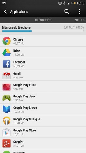 HTC One Max : applications