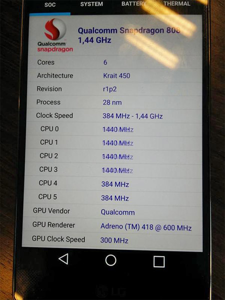 LG G4 : une photo confirme la présence du Snapdragon 808 à bord