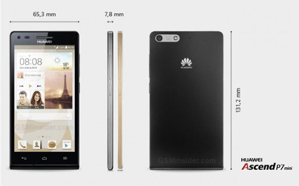 Huawei officialise l'Ascend P7 Mini avant le flagship