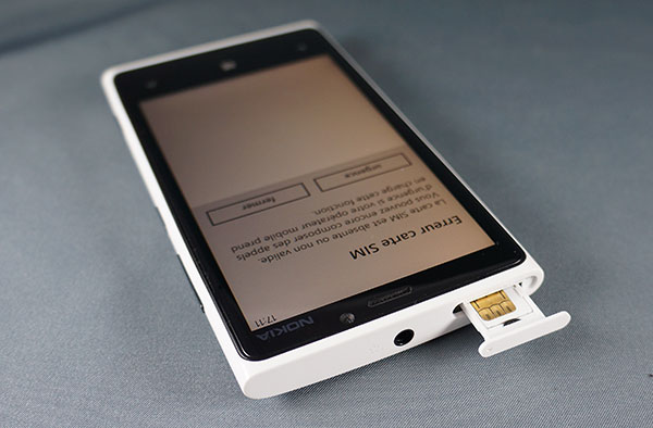 Test Nokia Lumia 920 : microSIM