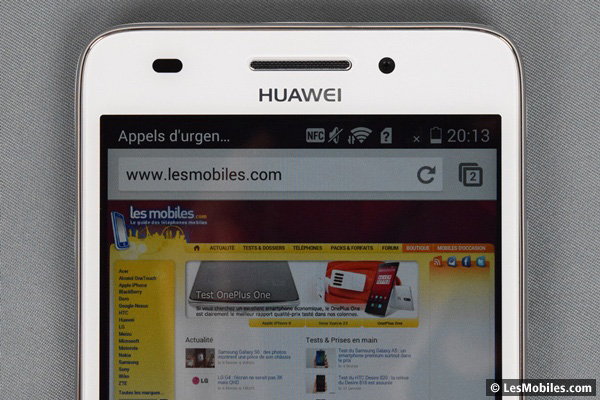 Huawei Ascend G620S : écran