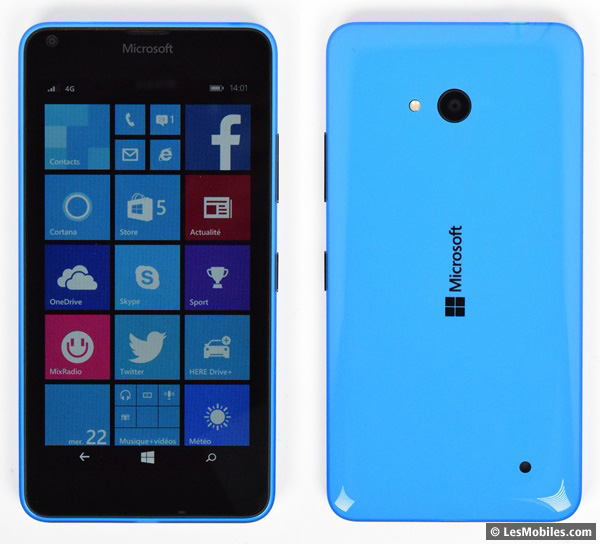 Microsoft Lumia 640 : avant / arrière