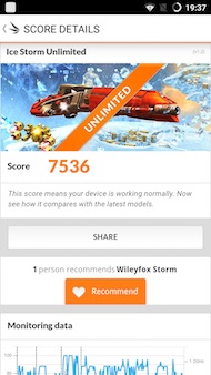 Wileyfox Storm performance