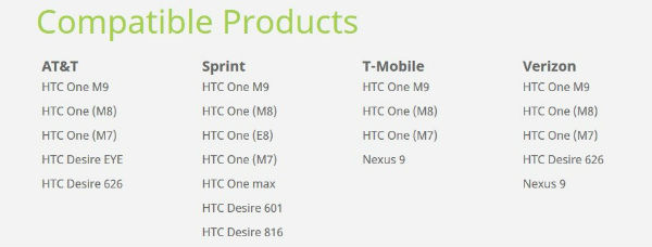 HTC annonce sa liste de smartphones compatibles Android Pay