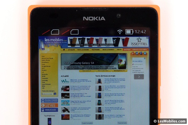 Nokia XL : écran