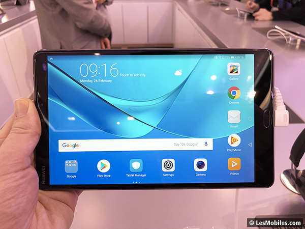 Huawei Mediapad M5 : une tablette pour cacher l’absence du P20 (MWC 2018)