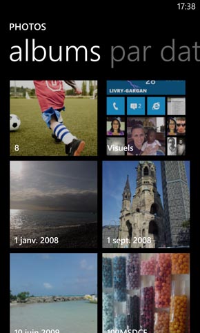 Nokia Lumia 925 : menu photos