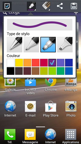 Test LG Optimus 4X HD : capture d?écran du système d'exploitation