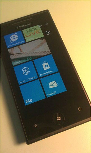 Un Samsung sous Windows Phone 7