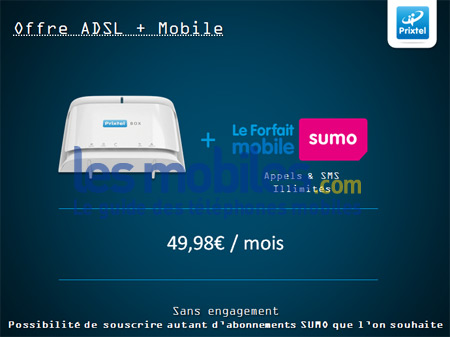 Offre Prixtel ADSL + Mobile