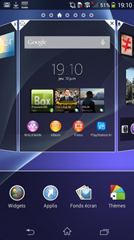 Sony Xperia M2 : personnalisation de l'écran d'accueil
