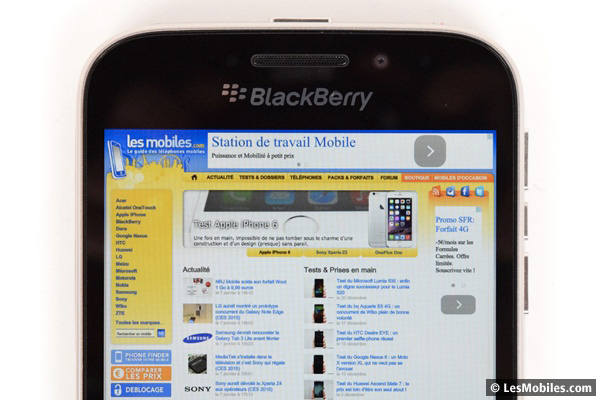 BlackBerry Classic : écran