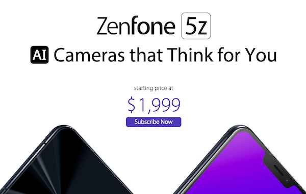 Asus ZenFone 5Z : il sera vendu aux USA deux fois plus cher qu’en Europe