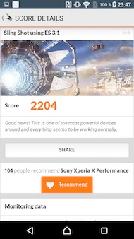 Sony Xperia X Performance performances