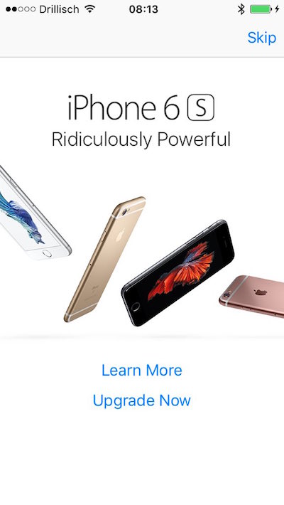 Des publicités pour l’iPhone 6S dans l’App Store des vieux terminaux ?